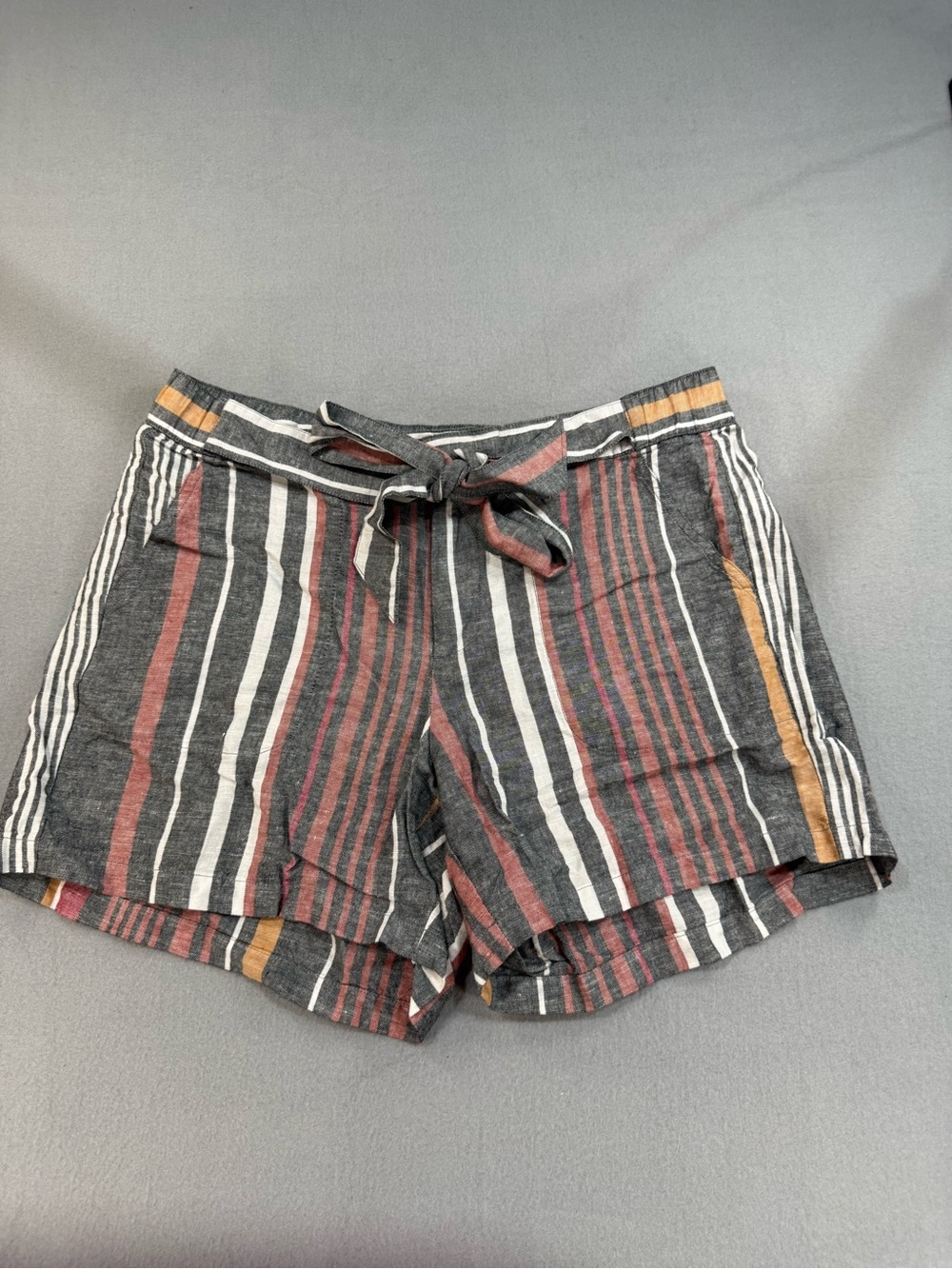 Liz Claiborne Multicolor Striped Drawstring Shorts